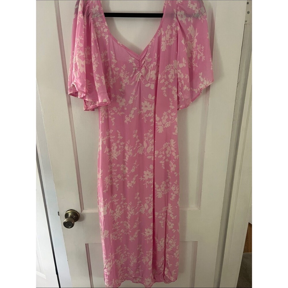 a new day Pink Floral Maxi Dress sz Medium